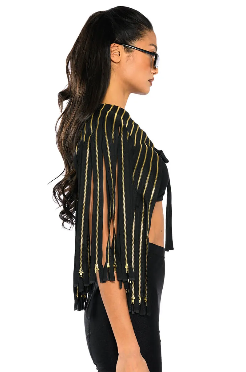 ZIP ZIP CAPE JACKET sold by AKIRA product image thumbnail 5