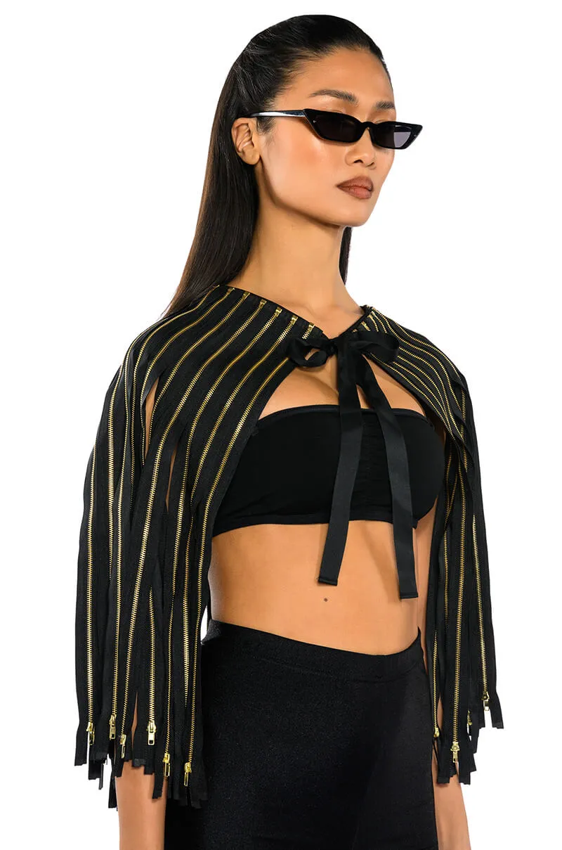 ZIP ZIP CAPE JACKET sold by AKIRA product image thumbnail 2