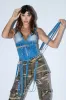 NEVER CHEAP RHINESTONE BELT IN BLUE sold by AKIRA