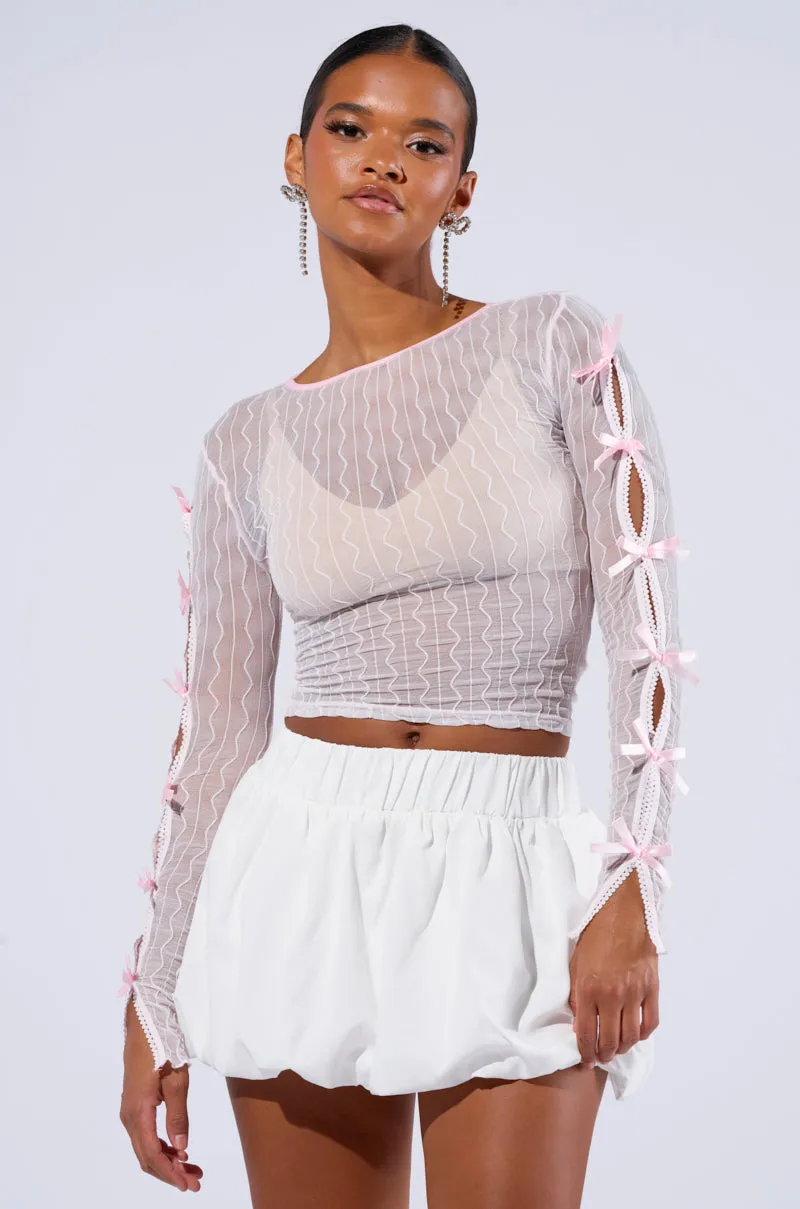 FEMININE DESIRES LONG SLEEVE TOP sold by AKIRA product image thumbnail 2