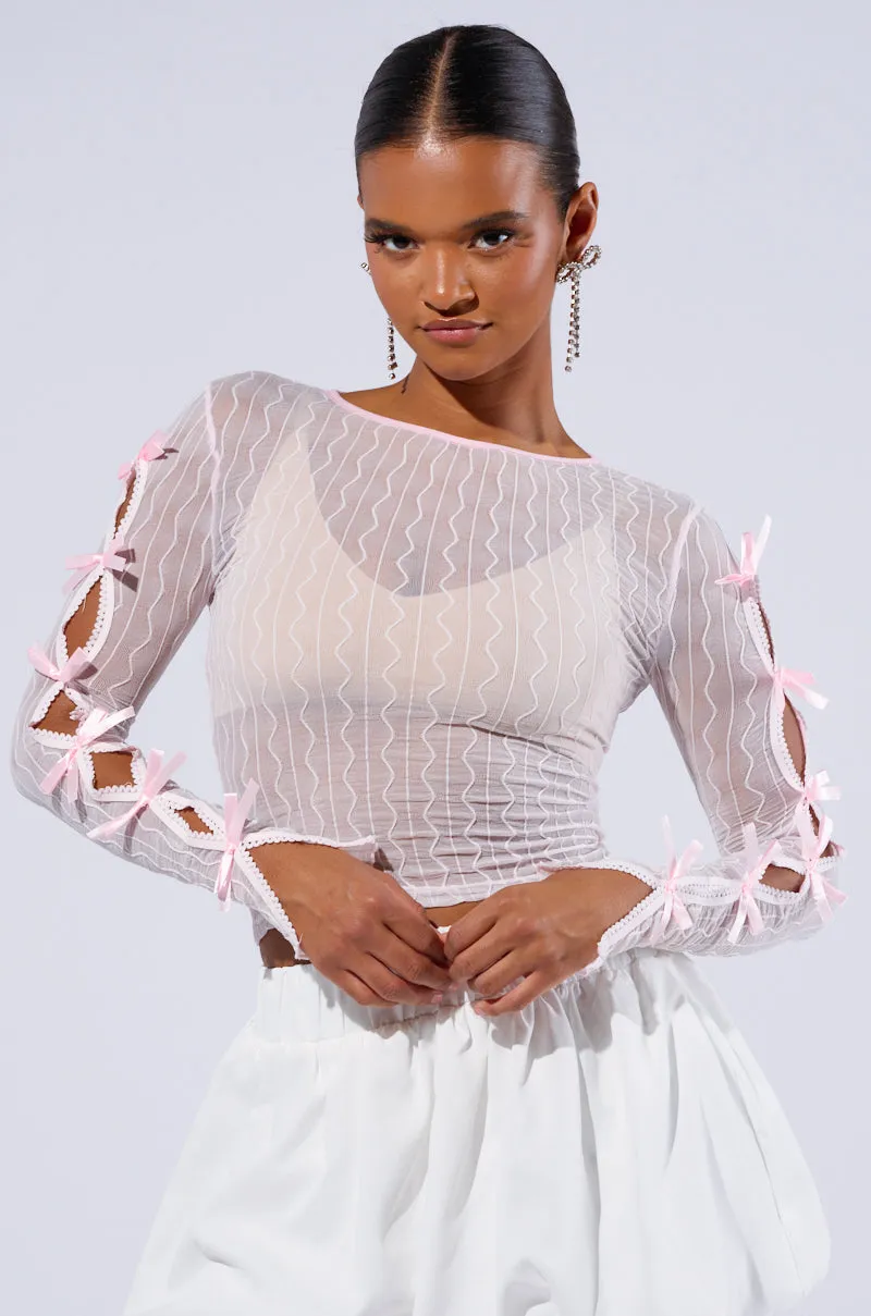 FEMININE DESIRES LONG SLEEVE TOP sold by AKIRA product image thumbnail 3