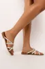 AZALEA WANG ALL DAY LONG FLAT SANDAL IN WHITE sold by AKIRA