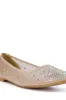 AZALEA WANG HENLEE NUDE RHINESTONE FLAT sold by AKIRA