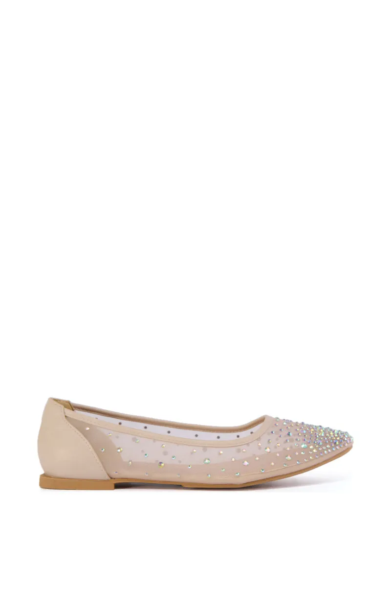 AZALEA WANG HENLEE NUDE RHINESTONE FLAT sold by AKIRA product image thumbnail 2