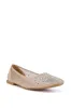 AZALEA WANG HENLEE NUDE RHINESTONE FLAT sold by AKIRA