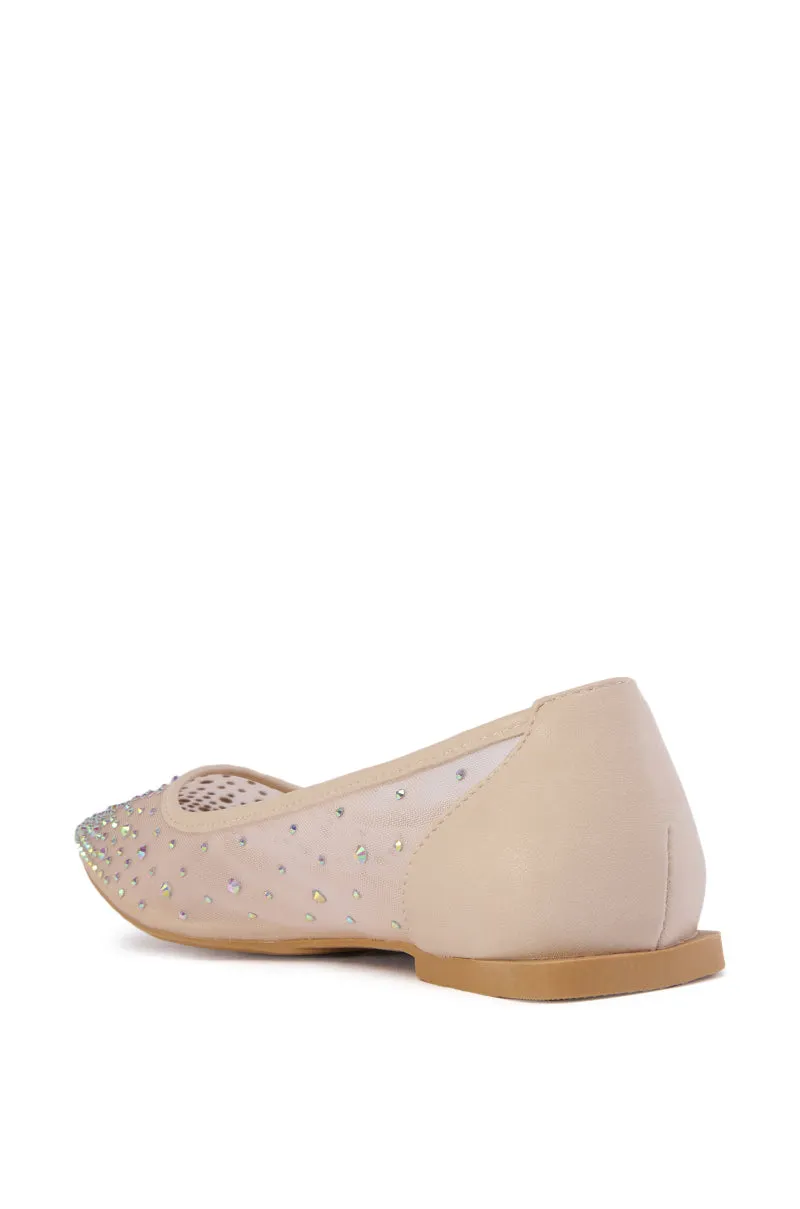 AZALEA WANG HENLEE NUDE RHINESTONE FLAT sold by AKIRA product image thumbnail 4