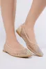 AZALEA WANG HENLEE NUDE RHINESTONE FLAT sold by AKIRA