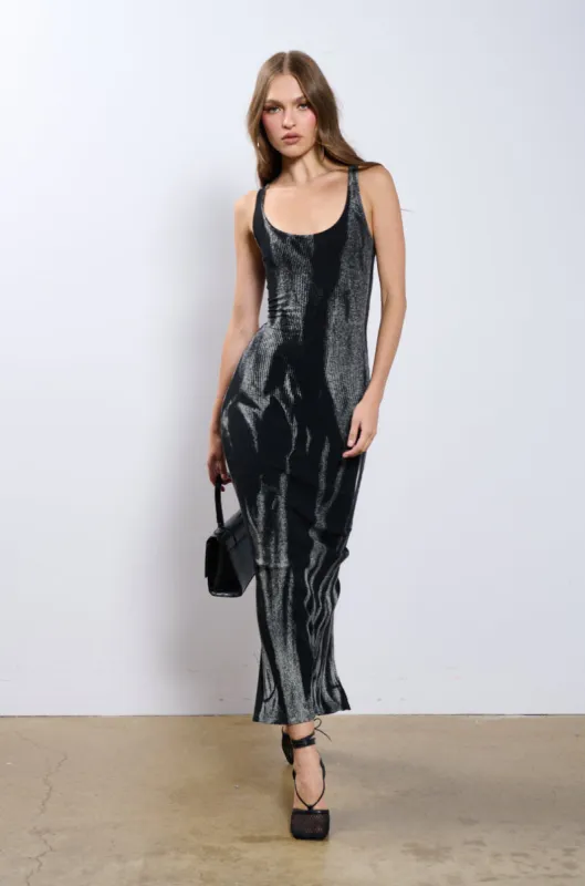 GET WITH IT TIE DYE KNIT MIDI DRESS sold by AKIRA