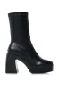 AZALEA WANG DANIELLE CHUNKY BOOTIE WITH 4 WAY STRETCH IN BLACK STRETCH sold by AKIRA