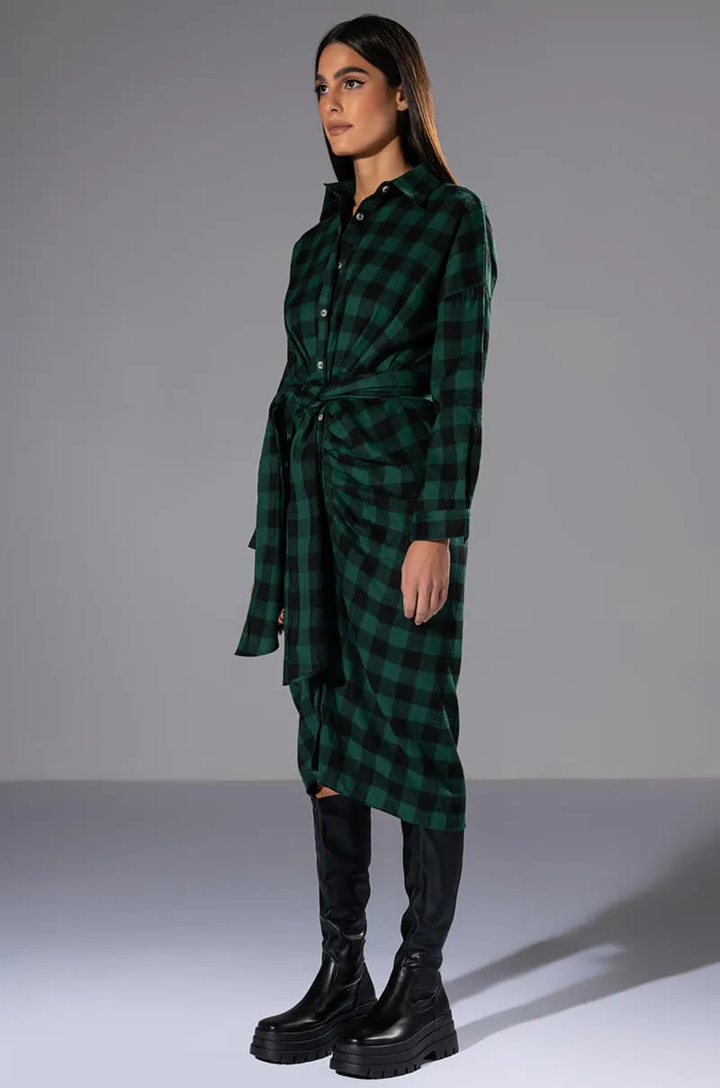 TREAD CAREFULLY BUTTON FRONT MIDI DRESS sold by AKIRA product image thumbnail 3