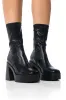 AZALEA WANG DANIELLE CHUNKY BOOTIE WITH 4 WAY STRETCH IN BLACK STRETCH sold by AKIRA