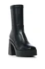 AZALEA WANG DANIELLE CHUNKY BOOTIE WITH 4 WAY STRETCH IN BLACK STRETCH sold by AKIRA