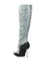 AZALEA WANG TATY DENIM CHAIN EMBELLISHED BOOT sold by AKIRA