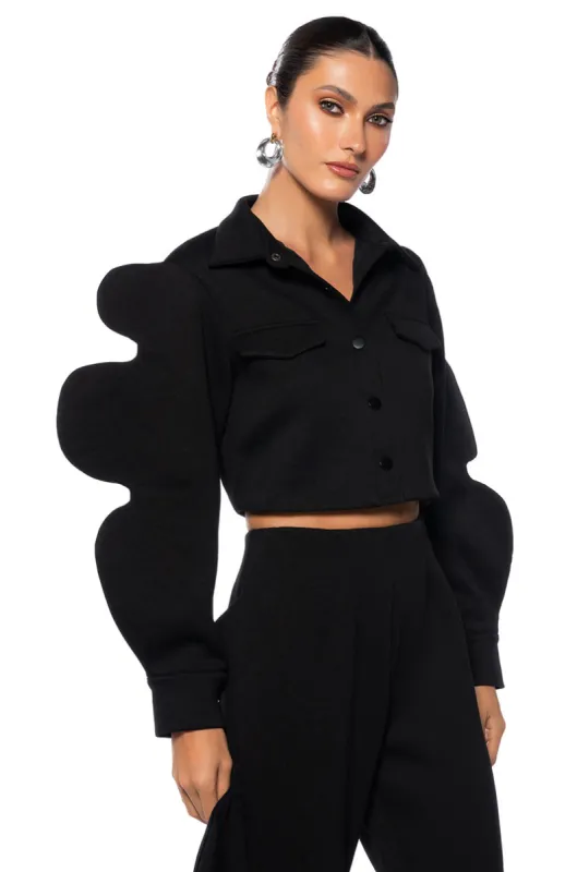 BIG STATEMENT ENERGY BUTTON DOWN BLOUSE sold by AKIRA