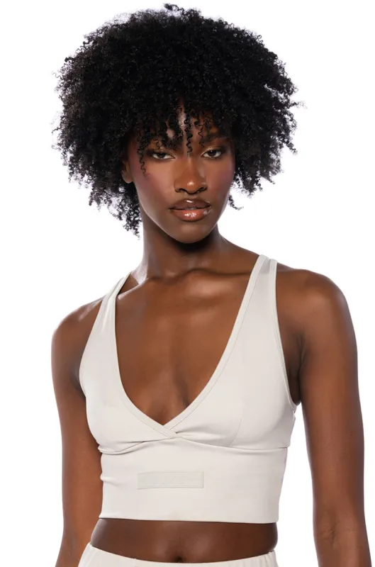 ITS THE PAXTON LUXE LONGLINE BRALETTE IN LIGHT GREY sold by AKIRA