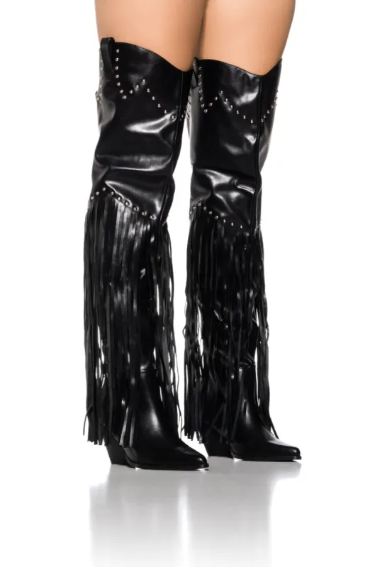 MONTANA SUEDE BOOT IN BLACK made by AKIRA