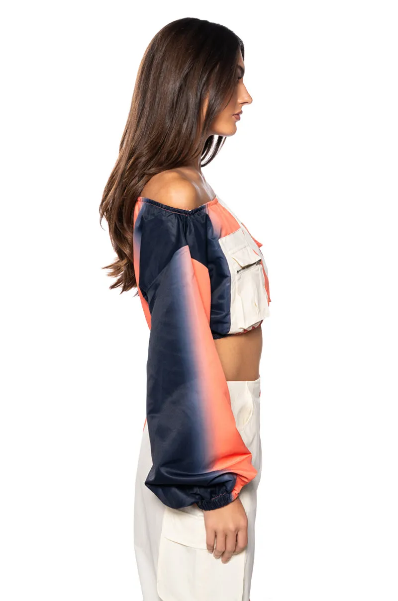 YOU WISH COLOR BLOCKED CARGO TOP sold by AKIRA product image thumbnail 3