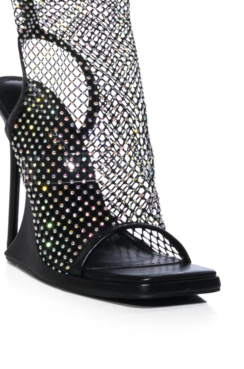 VALOA BLACK RHINESTONE SANDAL sold by AKIRA product image thumbnail 5
