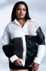 SAY IT AGAIN BUTTON UP BLOUSE WITH RHINESTONE TRIM sold by AKIRA