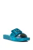 AZALEA WANG LIZZO BLUE METALLIC SANDAL WITH BUCKLE sold by AKIRA