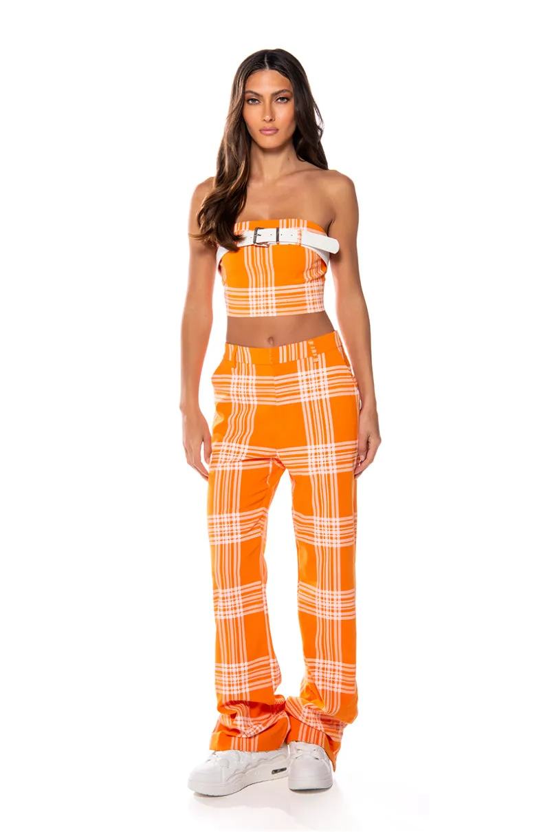 POPSICLE BRIGHT PLAID CROP TOP sold by AKIRA product image thumbnail 5