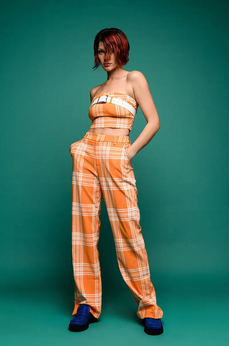 POPSICLE BRIGHT PLAID CROP TOP sold by AKIRA product image thumbnail 3