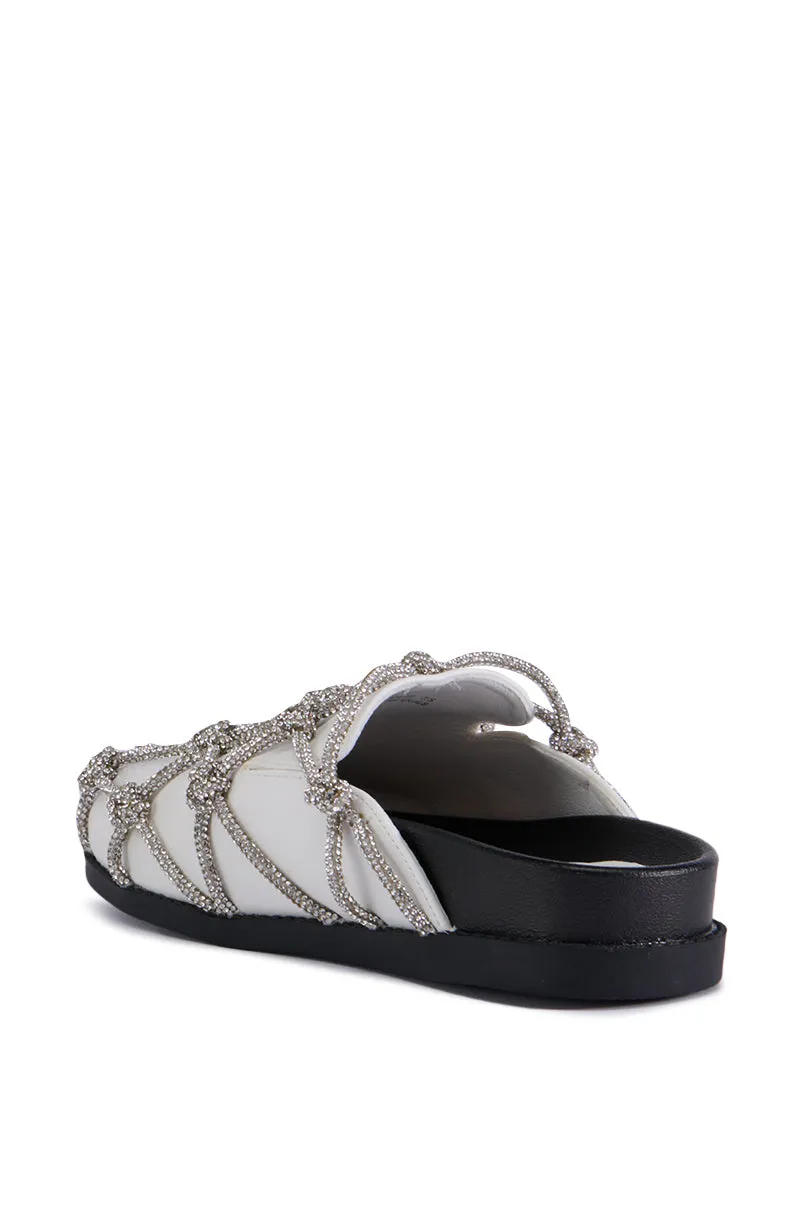 AZALEA WANG SHYLAH WHITE DIAMOND ROPE NETTED FLAT sold by AKIRA product image thumbnail 5