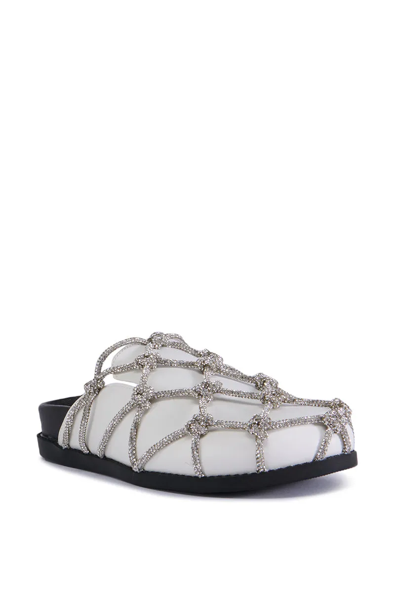 AZALEA WANG SHYLAH WHITE DIAMOND ROPE NETTED FLAT sold by AKIRA product image thumbnail 4