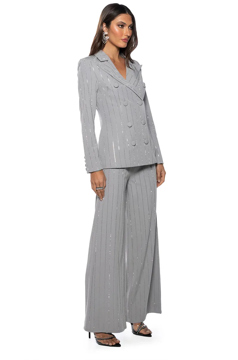 BE ABOUT IT PINSTRIPE BLAZER sold by AKIRA product image thumbnail 4