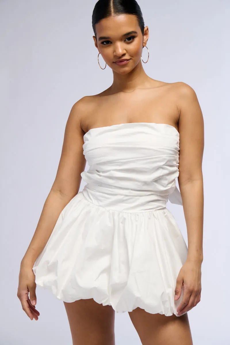 FELT CUTE POPLIN MINI DRESS sold by AKIRA