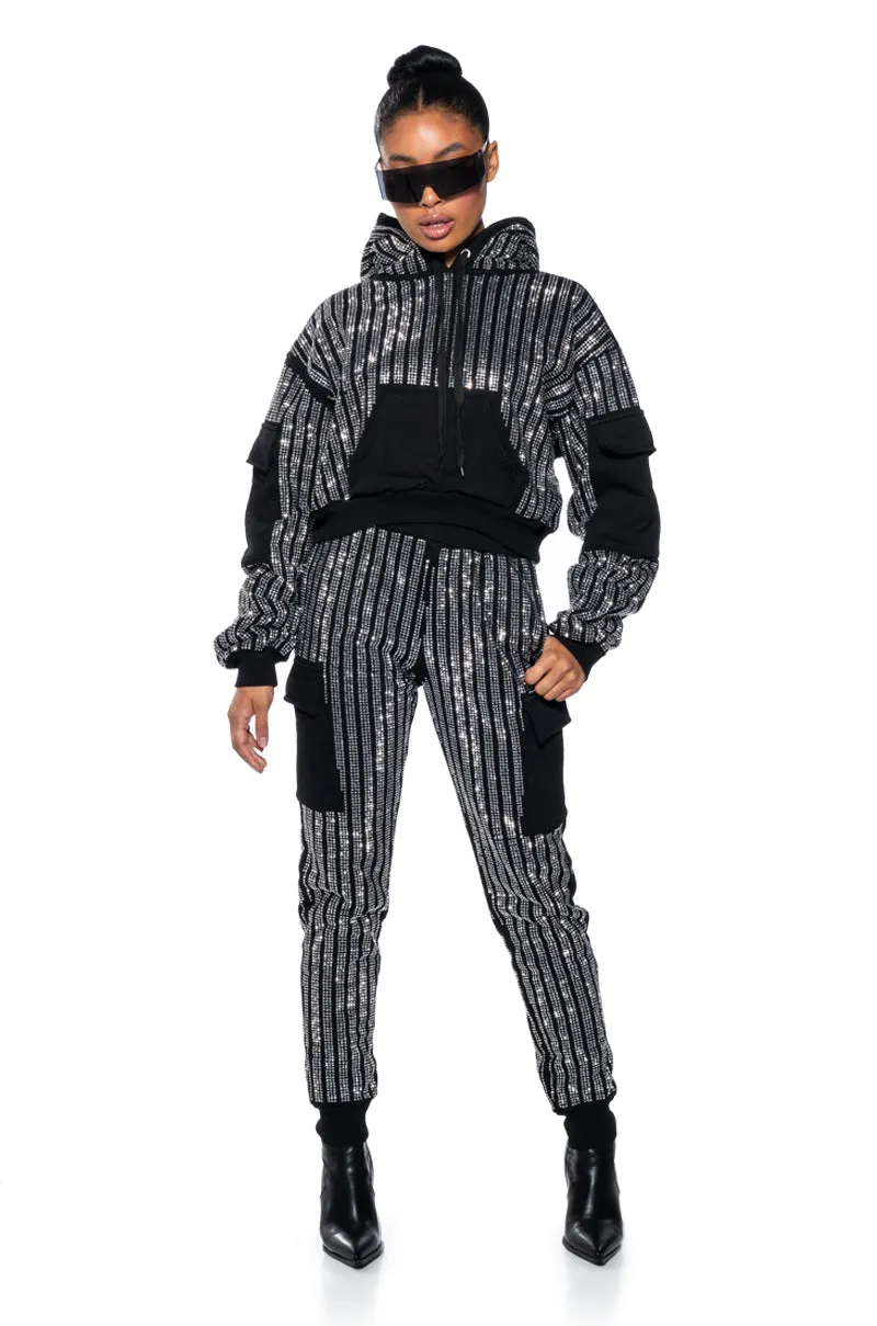 MELINA EMBELLISHED CARGO POCKET JOGGER sold by AKIRA product image thumbnail 2