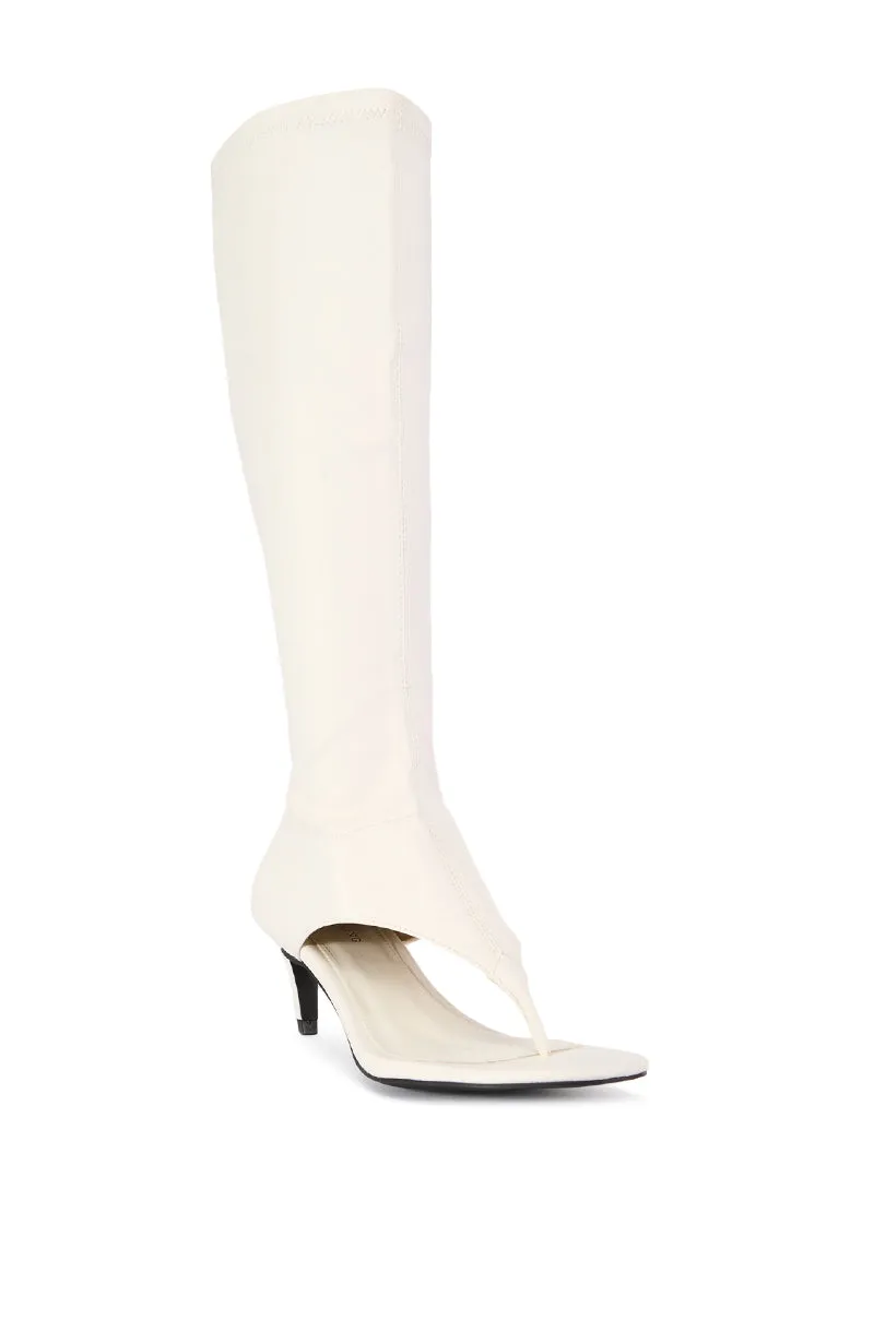 AZALEA WANG CECILE OPEN TOE SANDAL BOOT IN WHITE sold by AKIRA product image thumbnail 4