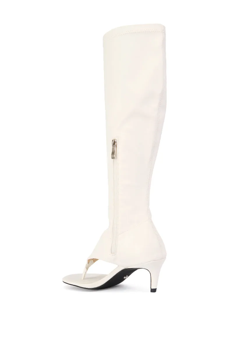 AZALEA WANG CECILE OPEN TOE SANDAL BOOT IN WHITE sold by AKIRA product image thumbnail 5