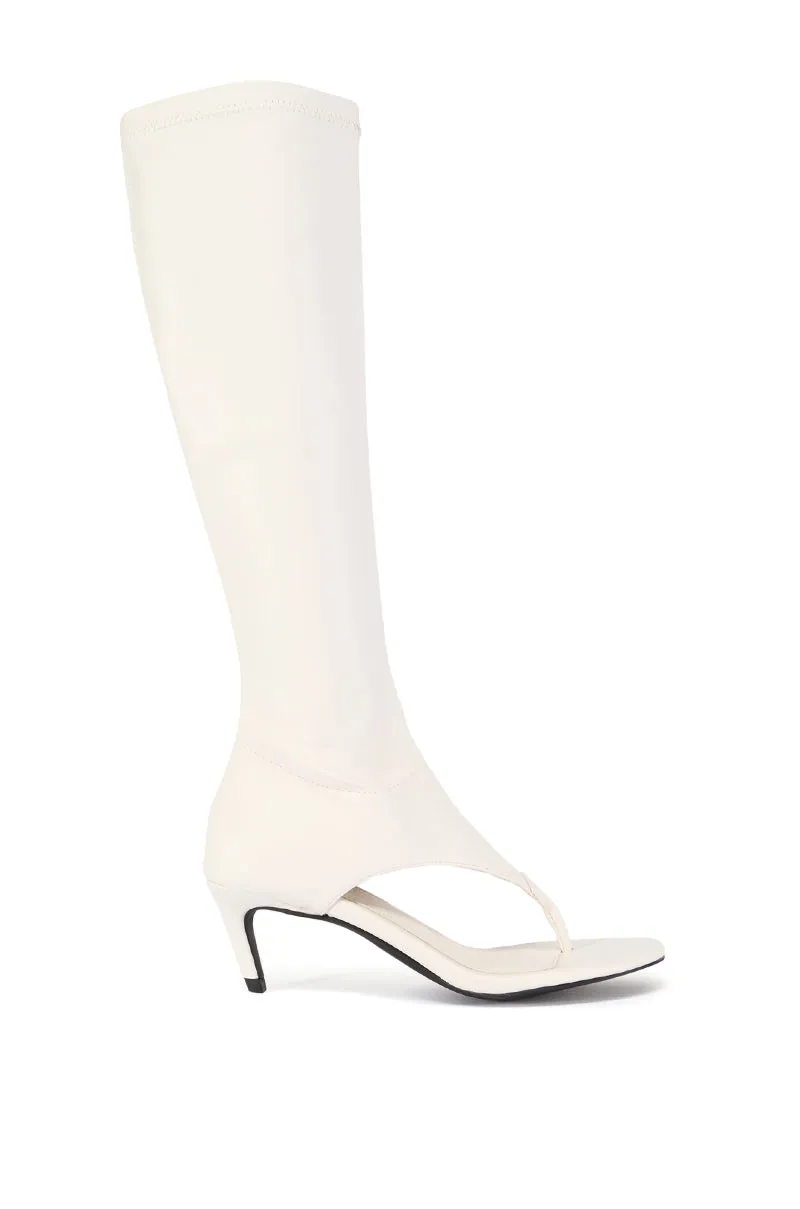 AZALEA WANG CECILE OPEN TOE SANDAL BOOT IN WHITE sold by AKIRA product image thumbnail 3