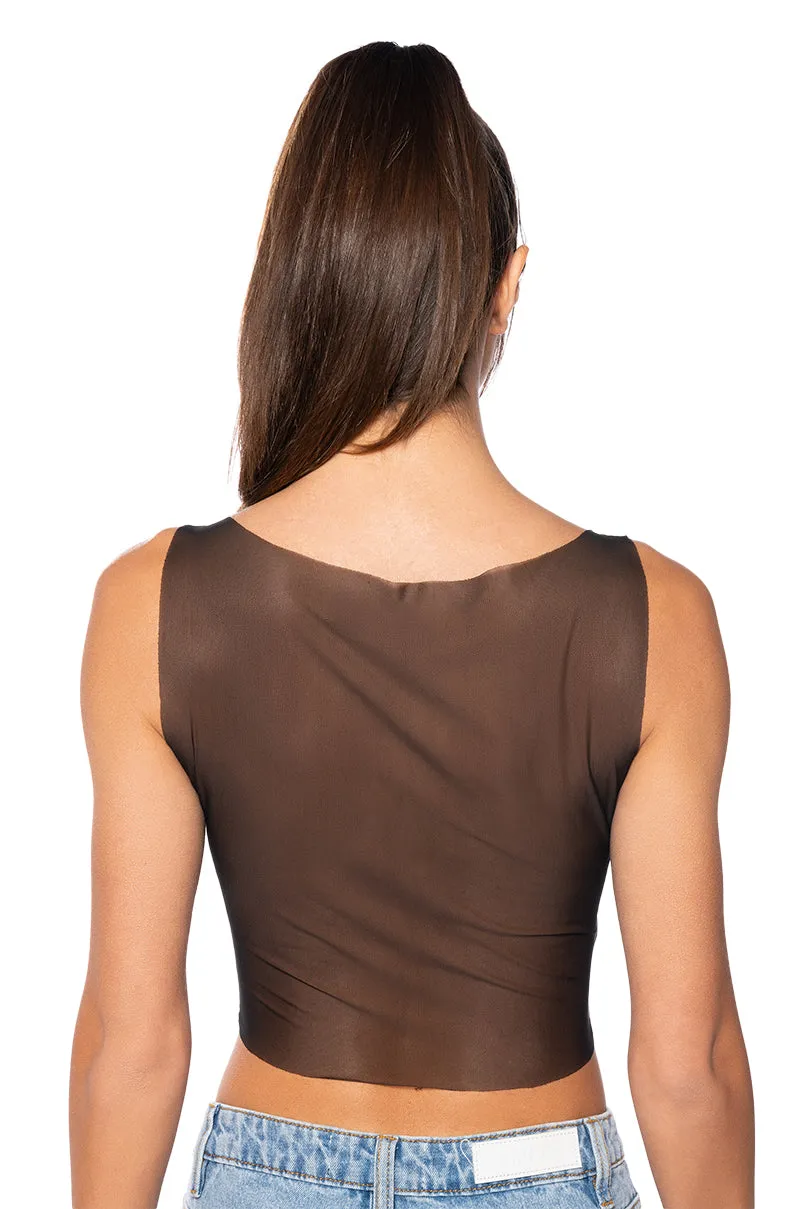 TALK IS CHEAP EMBELLISHED PRINT TANK TOP IN BLACK sold by AKIRA product image thumbnail 5