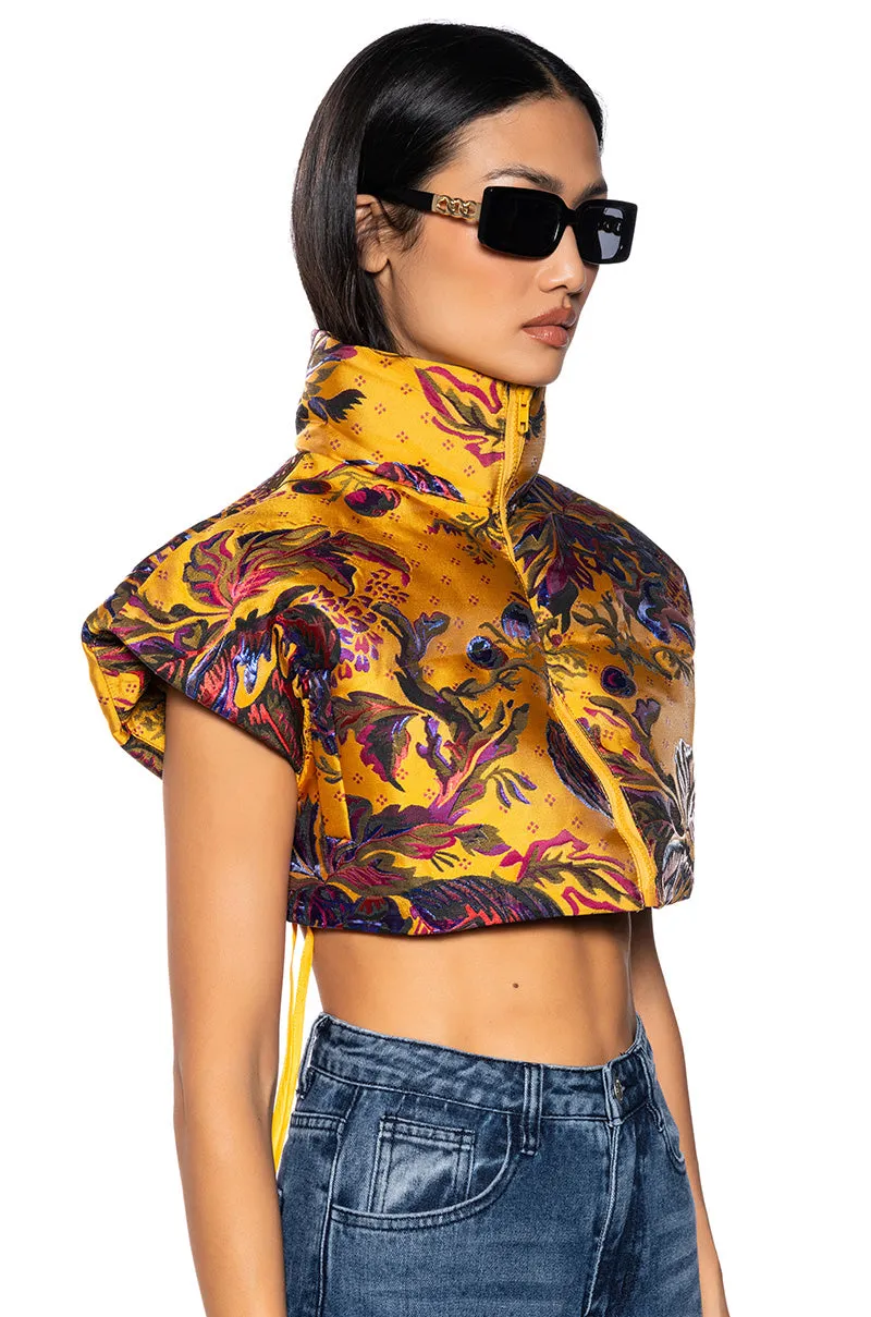 TAPESTRY PUFFER VEST sold by AKIRA product image thumbnail 2