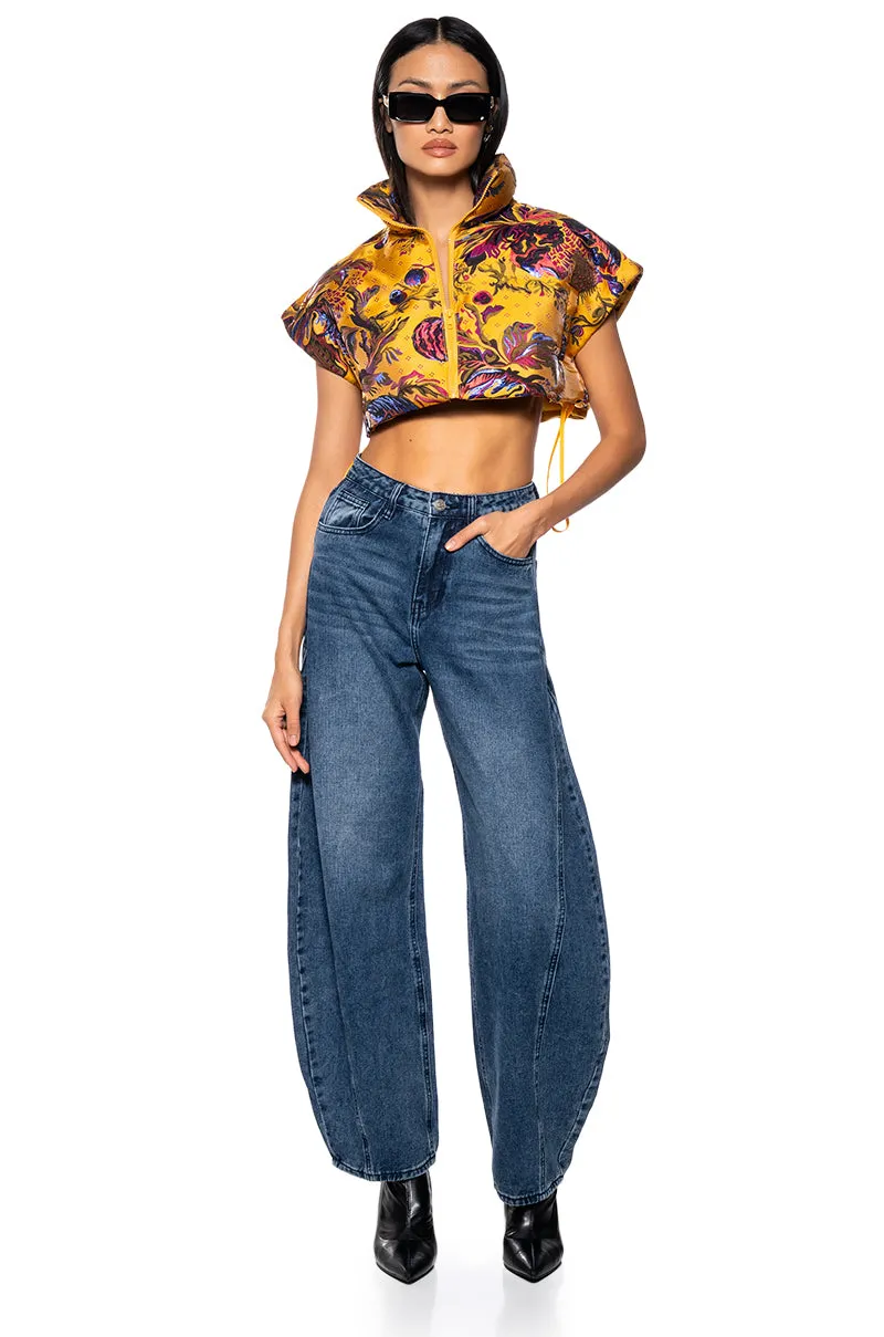 TAPESTRY PUFFER VEST sold by AKIRA product image thumbnail 3