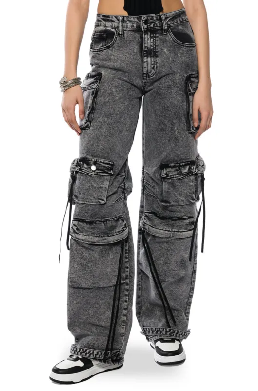 COOL GIRL DENIM CARGO PANT sold by AKIRA