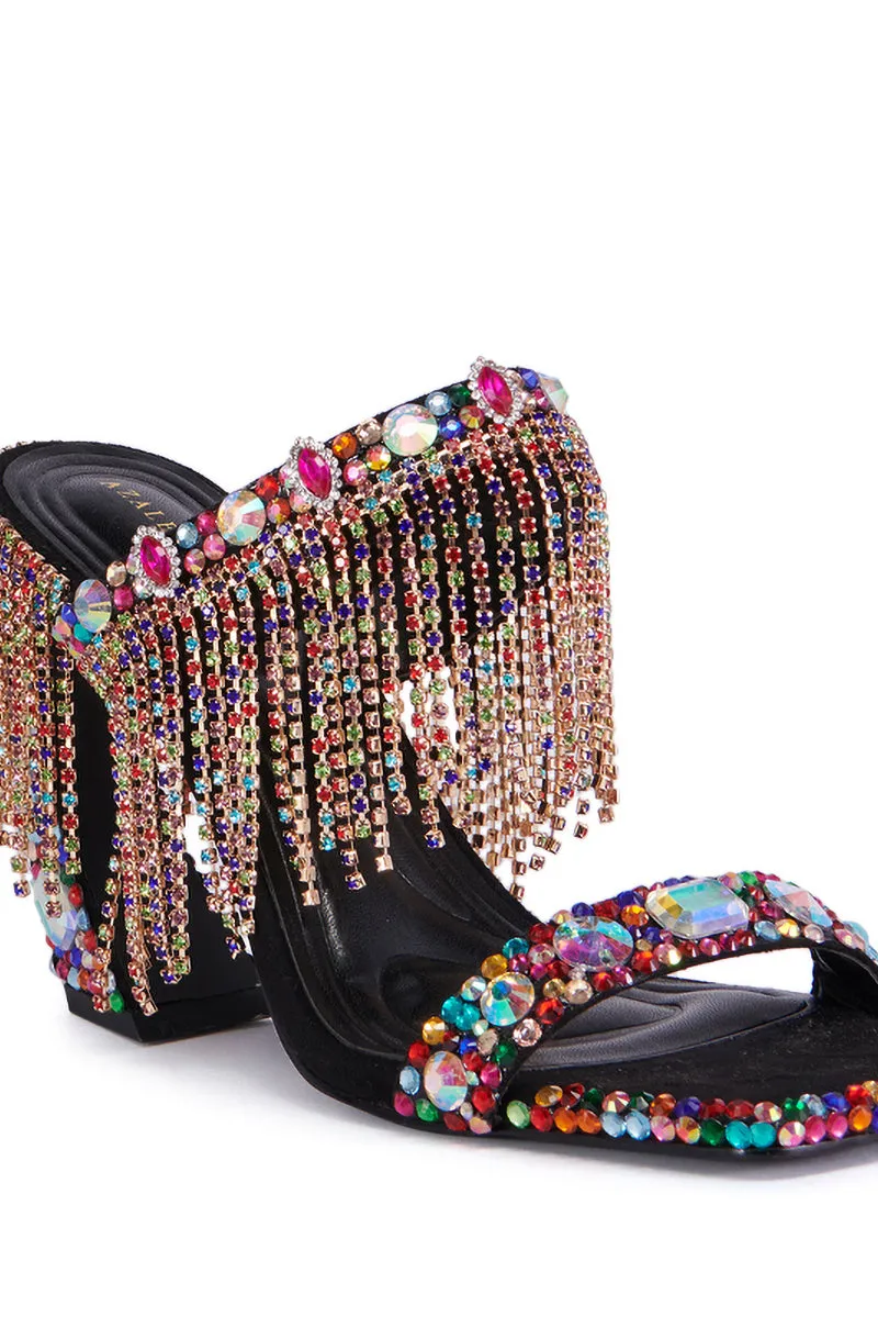 AZALEA WANG SPICED MULTI EMBELLISHED RHINESTONE SANDAL sold by AKIRA product image thumbnail 5