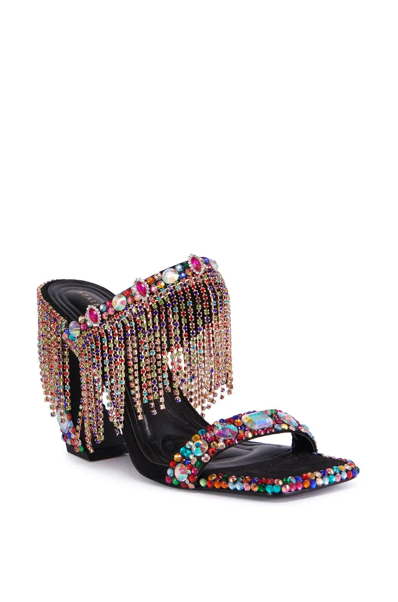 AZALEA WANG SPICED MULTI EMBELLISHED RHINESTONE SANDAL sold by AKIRA product image thumbnail 3