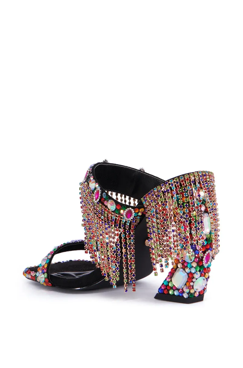 AZALEA WANG SPICED MULTI EMBELLISHED RHINESTONE SANDAL sold by AKIRA product image thumbnail 4