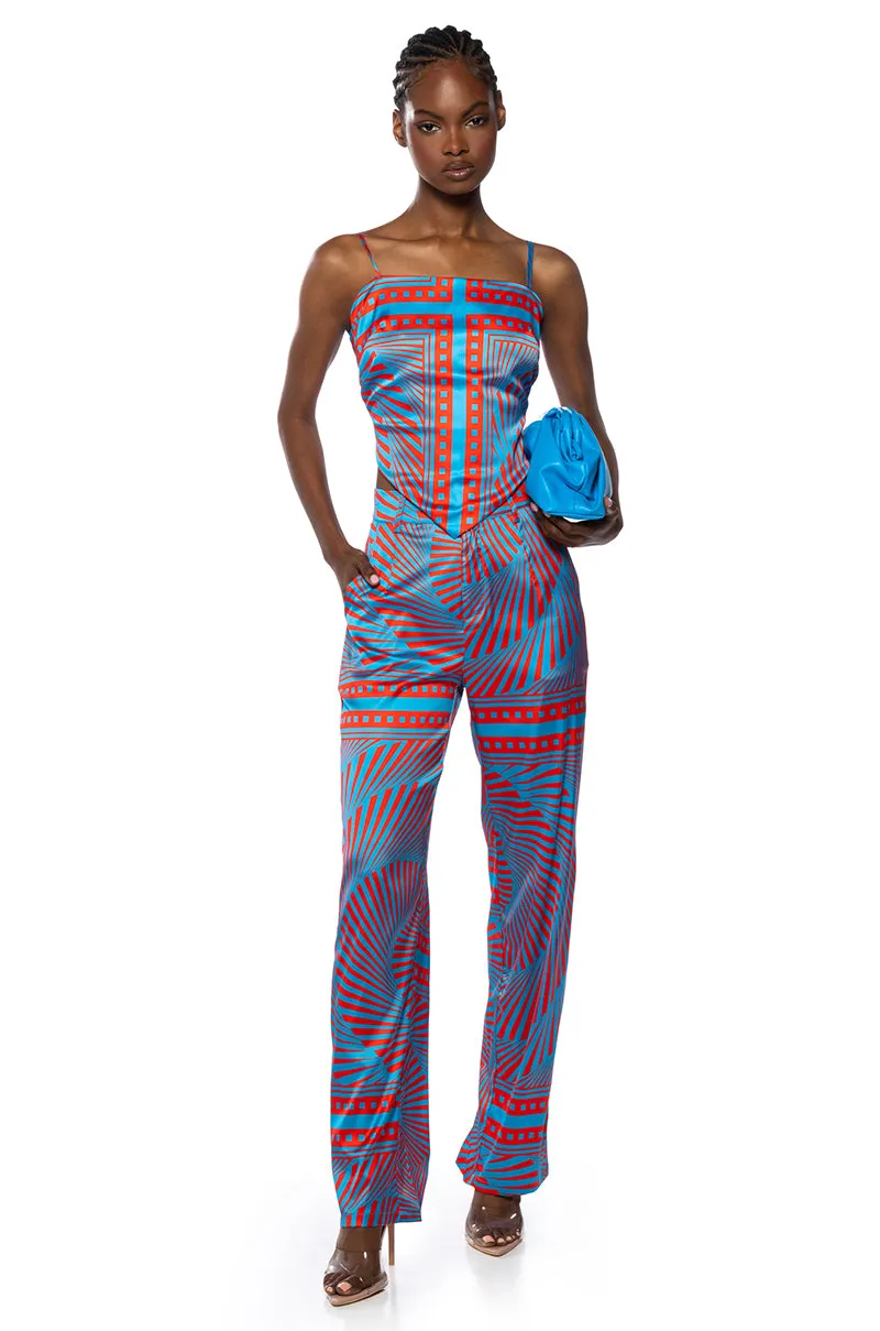 FREYA SATIN PRINTED HANDKERCHIEF TOP sold by AKIRA product image thumbnail 2