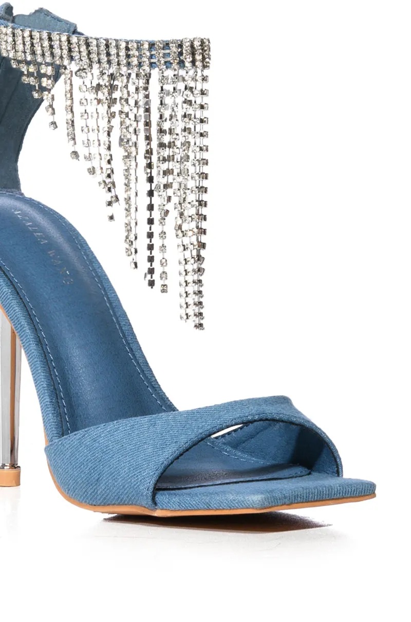 AZALEA WANG ARISTA DENIM STILETTO SANDAL sold by AKIRA product image thumbnail 5