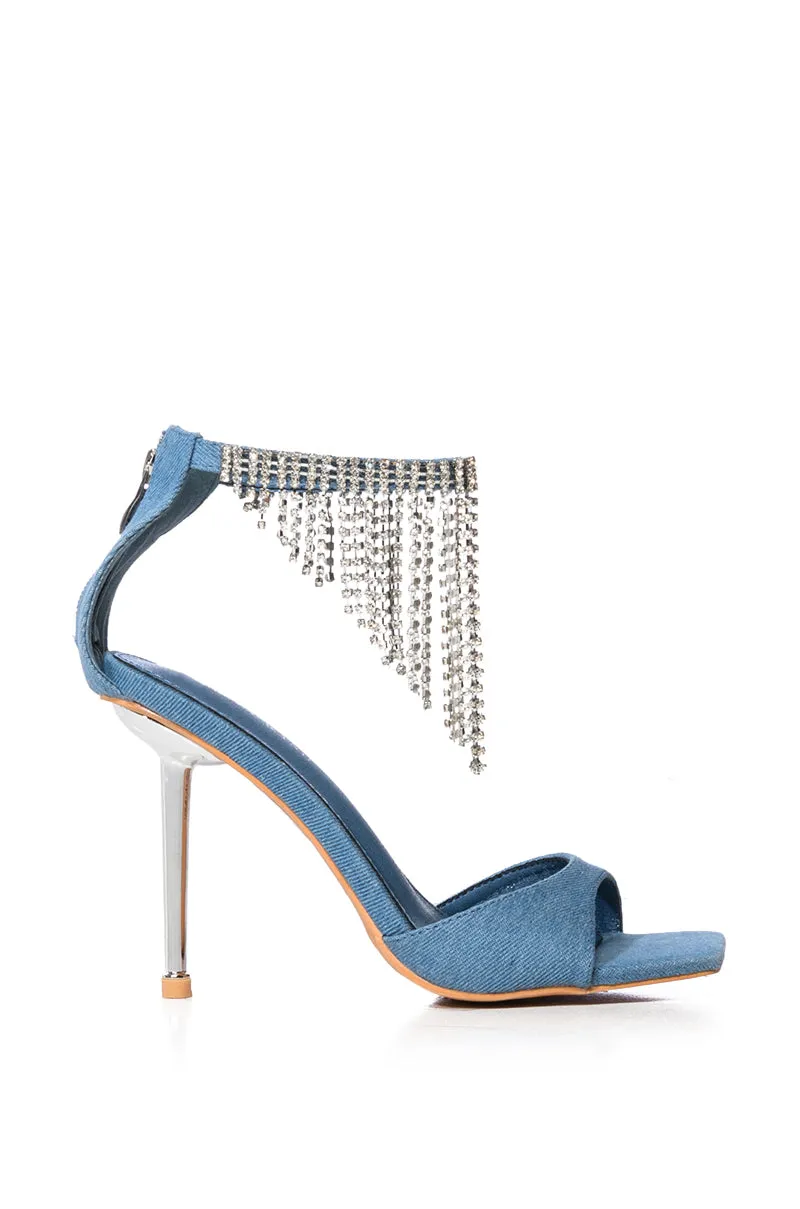 AZALEA WANG ARISTA DENIM STILETTO SANDAL sold by AKIRA product image thumbnail 2