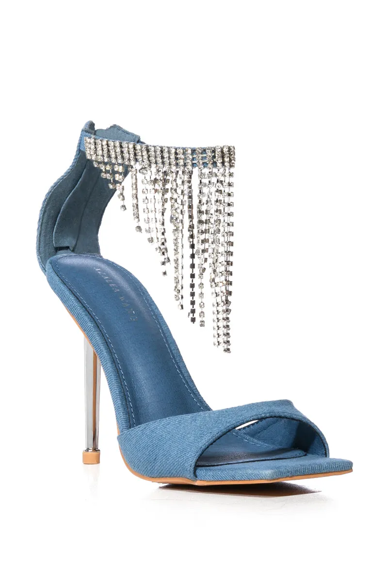 AZALEA WANG ARISTA DENIM STILETTO SANDAL sold by AKIRA product image thumbnail 3