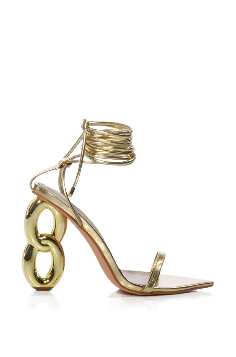 AZALEA WANG SHAWNA GOLD SANDAL sold by AKIRA product image thumbnail 3