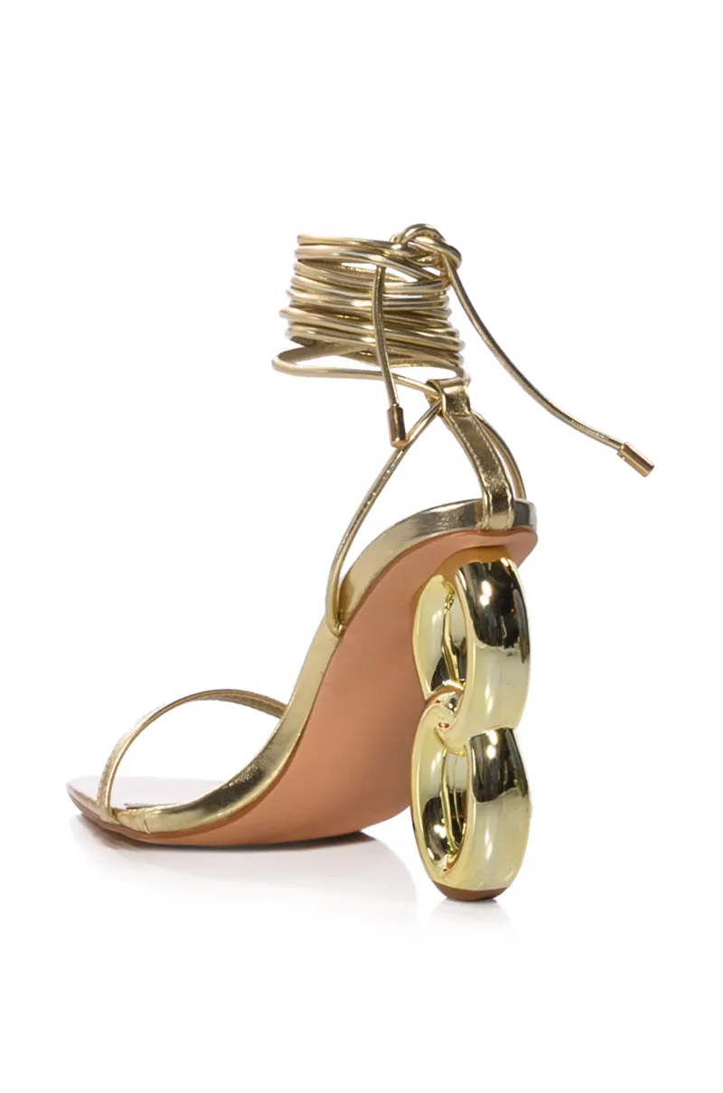 AZALEA WANG SHAWNA GOLD SANDAL sold by AKIRA product image thumbnail 5