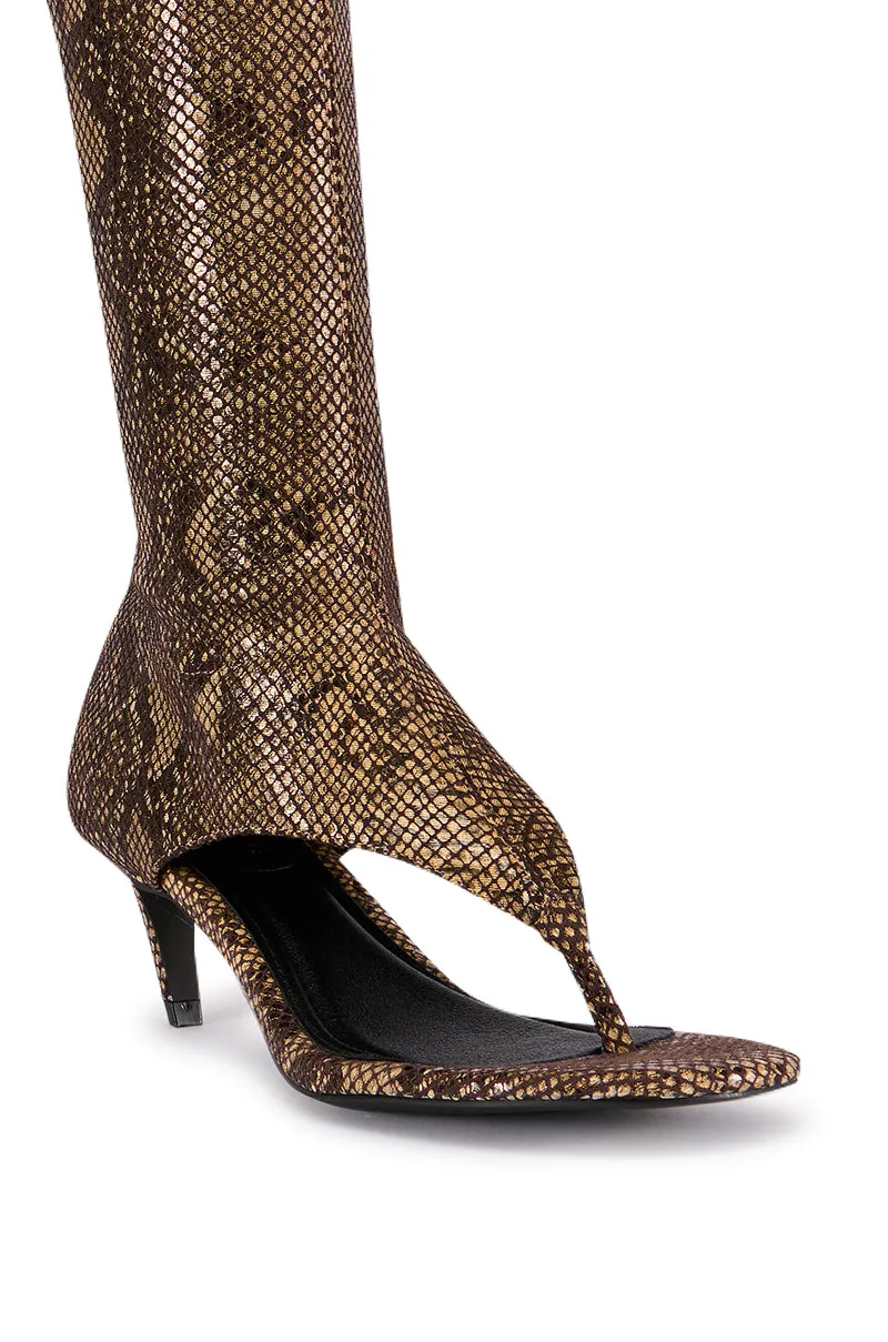 AZALEA WANG CECILE SNAKE OPEN TOE SANDAL BOOT sold by AKIRA product image thumbnail 5