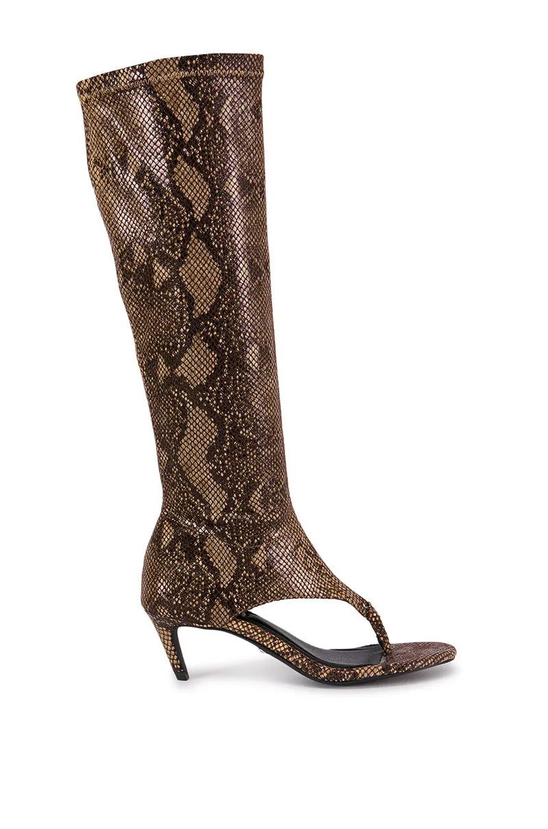 AZALEA WANG CECILE SNAKE OPEN TOE SANDAL BOOT sold by AKIRA product image thumbnail 2