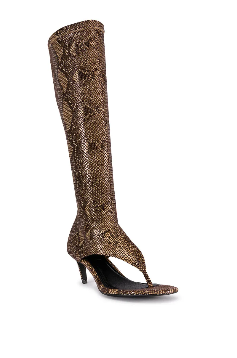 AZALEA WANG CECILE SNAKE OPEN TOE SANDAL BOOT sold by AKIRA product image thumbnail 3